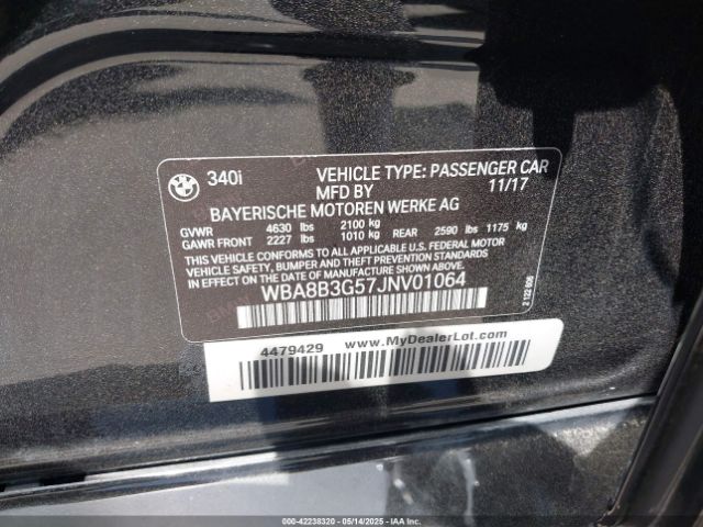 WBA8B3G57JNV01064 BMW 340i