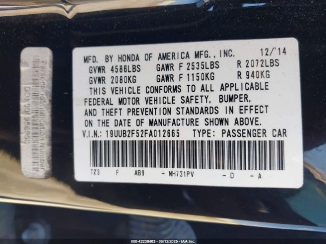 2015 ACURA TLX 19UUB2F52FA012665 Photo 8