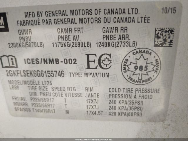 2GKFLSEK6G6155746 GMC Terrain Sle-1