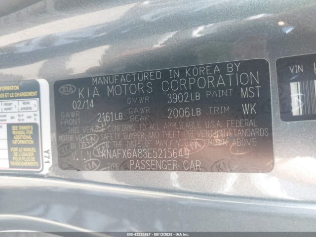 KNAFX6A83E5215649 KIA Forte Koup Ex