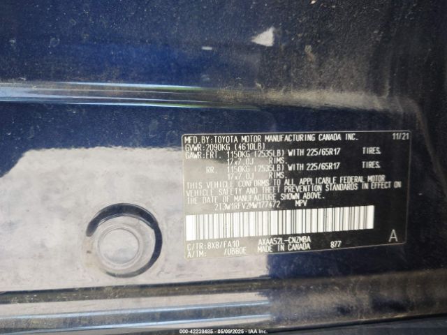 2021 TOYOTA RAV4 2T3W1RFV2MW177472 Photo 8