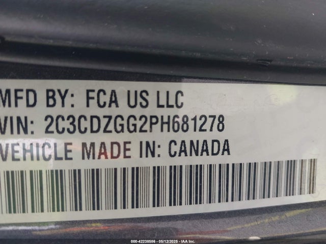 2C3CDZGG2PH681278 Dodge Challenger Sxt Awd