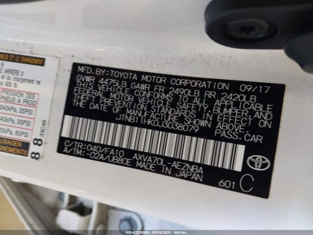 2018 TOYOTA CAMRY JTNB11HK0J3038079 Photo 8