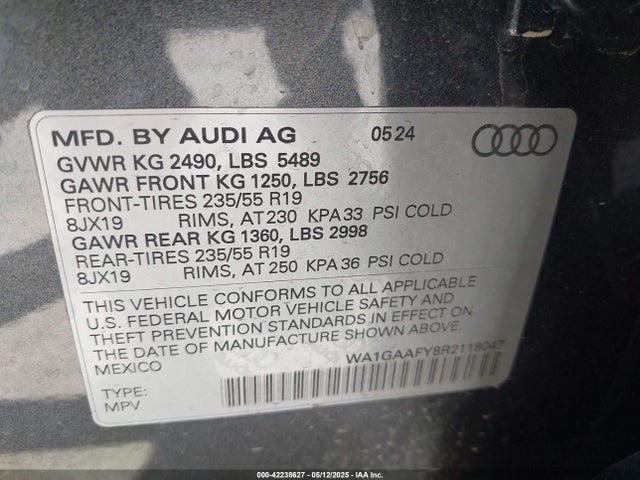 2024 AUDI Q5 WA1GAAFY8R2118047 Photo 8