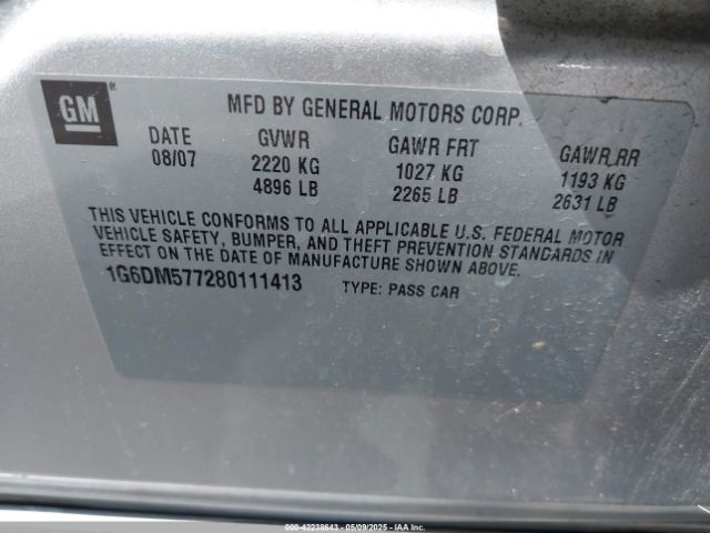 2008 CADILLAC CTS 1G6DM577280111413 Photo 8