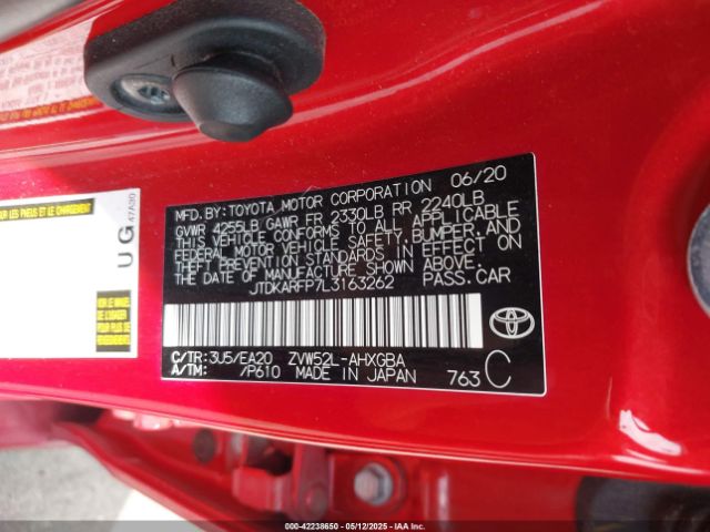 JTDKARFP7L3163262 Toyota Prius Prime Xle