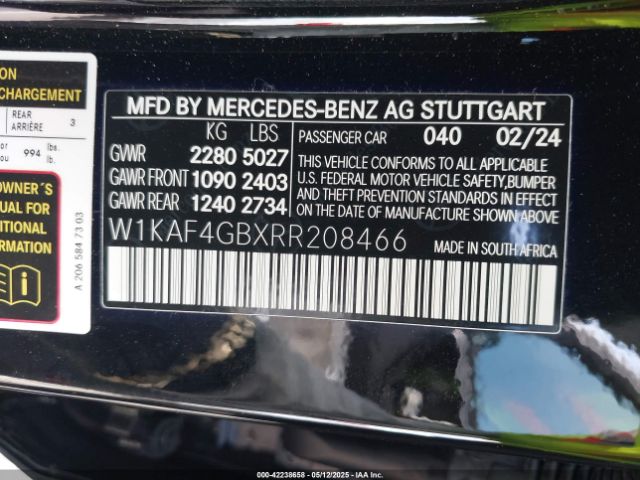 2024 MERCEDES-BENZ C 300 W1KAF4GBXRR208466 Photo 8