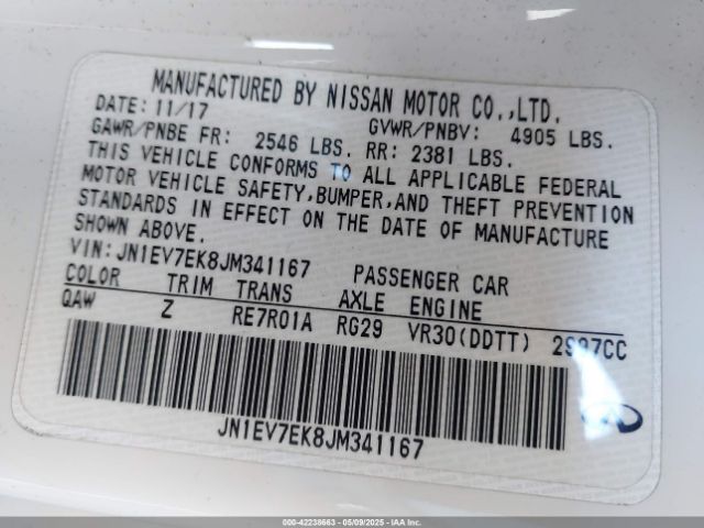 JN1EV7EK8JM341167 Infiniti Q60