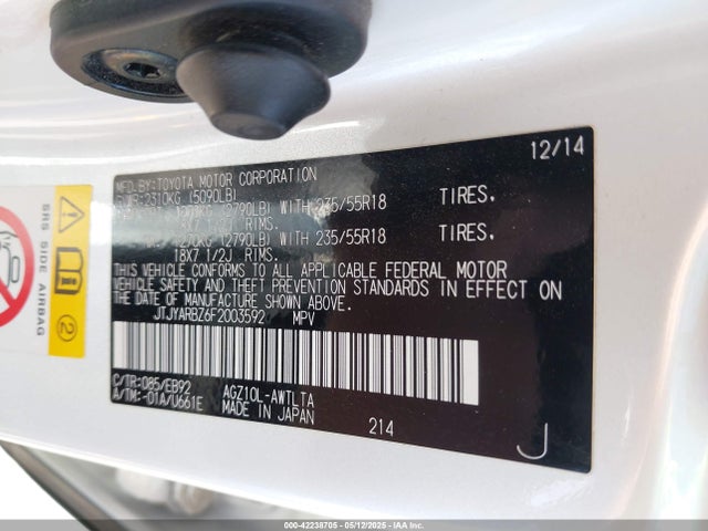 JTJYARBZ6F2003592 Lexus 8ar-fts