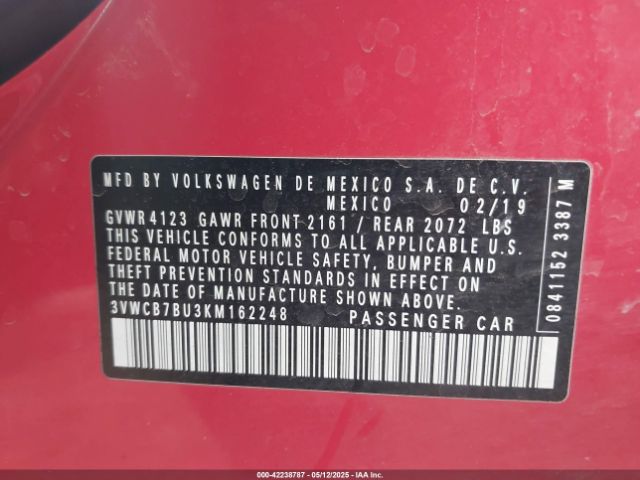 2019 VOLKSWAGEN JETTA 3VWCB7BU3KM162248 Photo 8