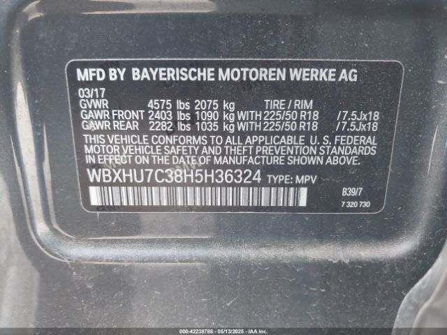WBXHU7C38H5H36324 BMW X1 Sdrive28i