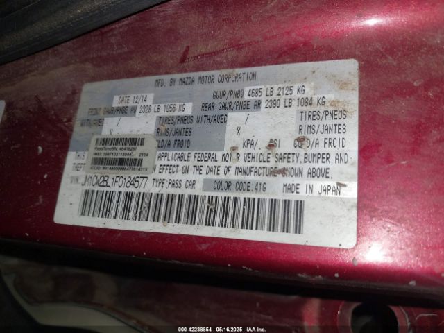 JM1CW2BL1F0184677 Mazda Mazda5 Sport