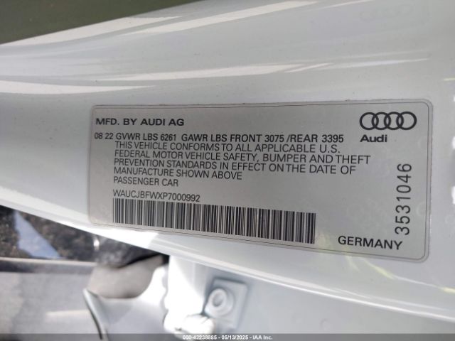 2023 AUDI E-TRON GT WAUCJBFWXP7000992 Photo 8
