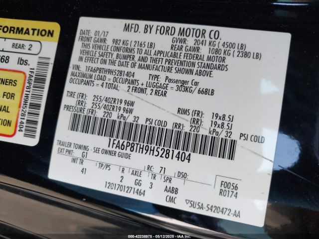1FA6P8TH9H5281404 Ford Mustang Ecoboost