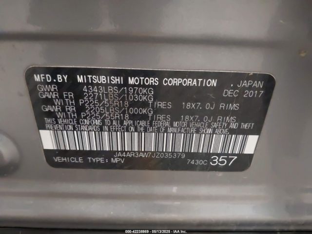 2018 MITSUBISHI OUTLANDER SPORT JA4AR3AW7JZ035379 Photo 8