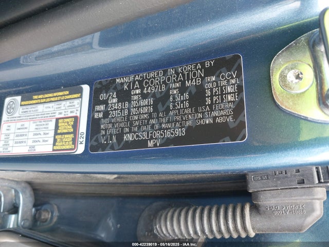KIA gdi kappa pe 2024 KNDCS3LF0R5165913 Image 9