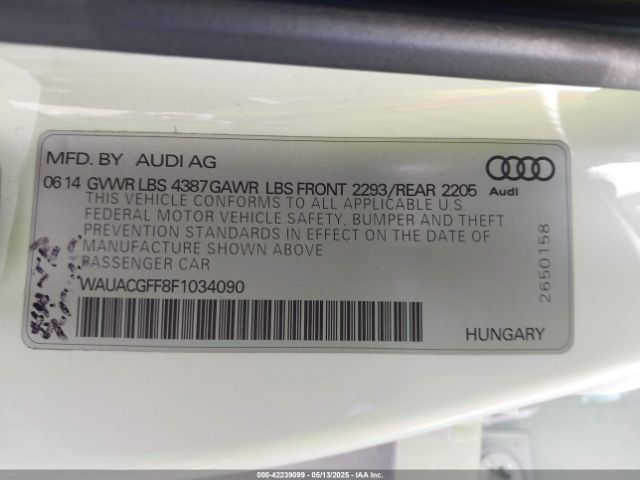 2015 AUDI A3 WAUACGFF8F1034090 Photo 8