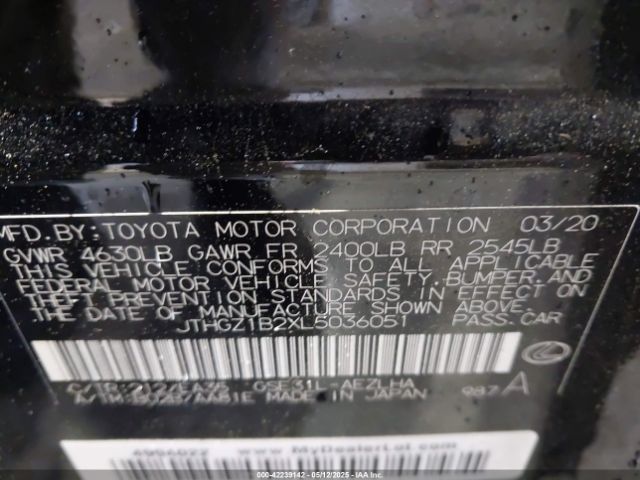 JTHGZ1B2XL5036051 Lexus IS 350