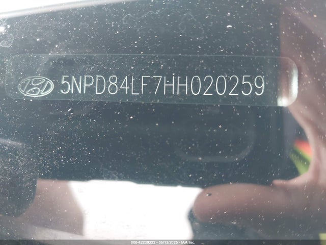 5NPD84LF7HH020259 Hyundai Elantra