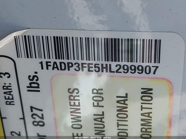 1FADP3FE5HL299907 Ford FOCUS SE
