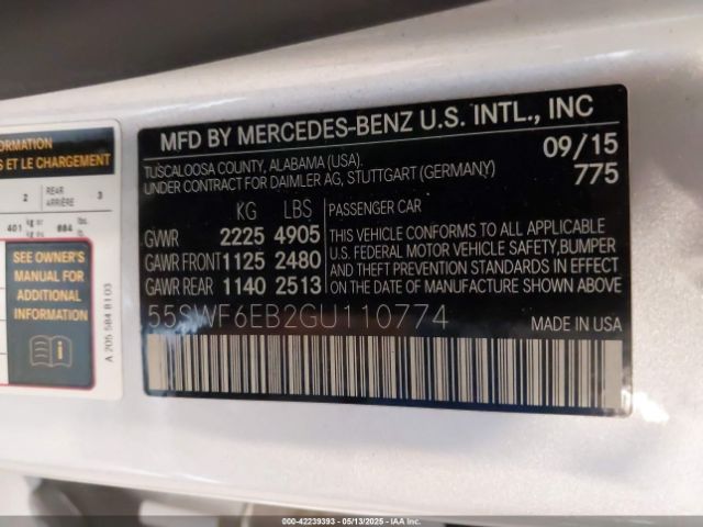55SWF6EB2GU110774 Mercedes-Benz C 450 Amg 4matic