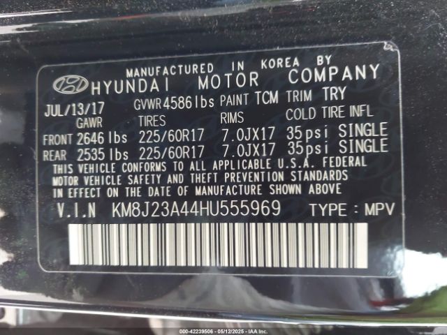 KM8J23A44HU555969 Hyundai gdi nu