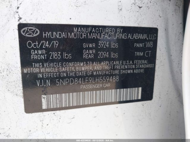5NPD84LF9LH559488 Hyundai Elantra Value Edition