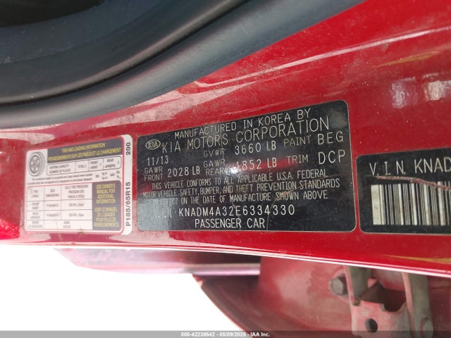 KNADM4A32E6334330 KIA RIO LX