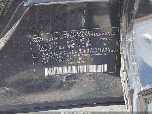 5NPE34AF6FH079273 Hyundai Sonata Limited