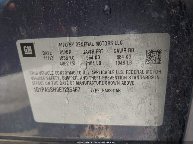 1G1PA5SH0E7235467 Chevrolet Cruze Ls Auto