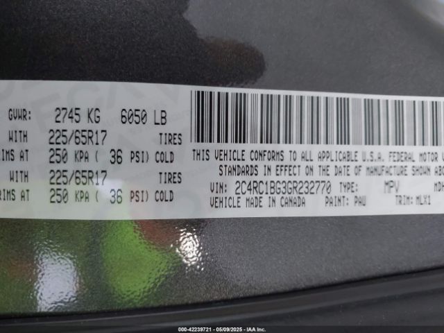 2016 CHRYSLER TOWN & COUNTRY 2C4RC1BG3GR232770 Photo 8