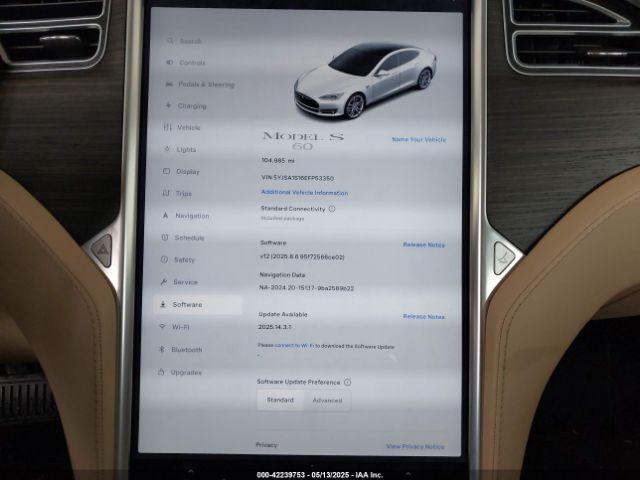 5YJSA1S16EFP53350 Tesla MODEL S