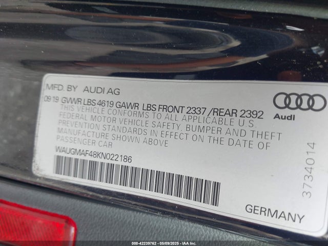 2019 AUDI A4 WAUGMAF48KN022186 Photo 8