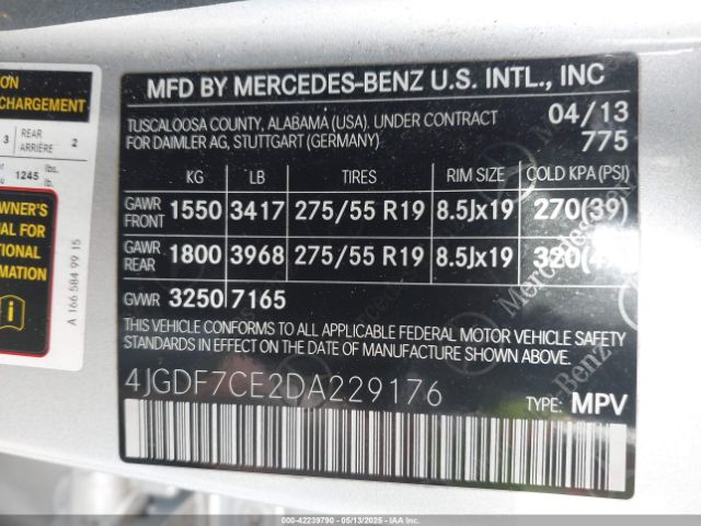 2013 MERCEDES-BENZ GL 450 4JGDF7CE2DA229176 Photo 8