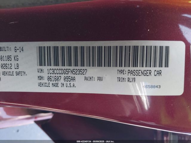 2015 CHRYSLER 200 1C3CCCDG5FN523527 Photo 8