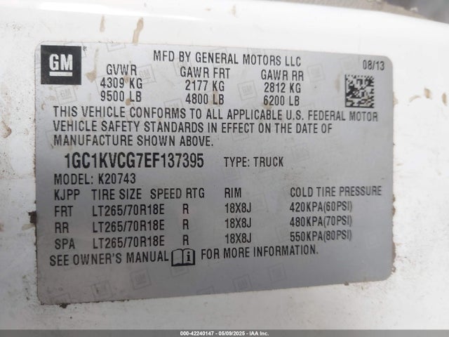 1GC1KVCG7EF137395 Chevrolet Silverado 2500hd Work Truck