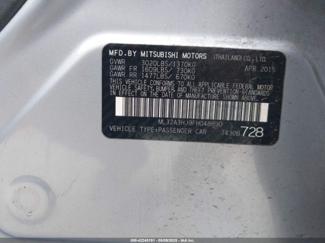 2015 MITSUBISHI MIRAGE ML32A3HJ9FH048890 Photo 8