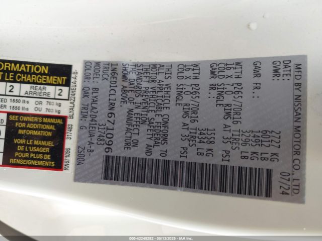 1N6ED1CL1RN671096 Nissan Frontier King Cab S 4x2