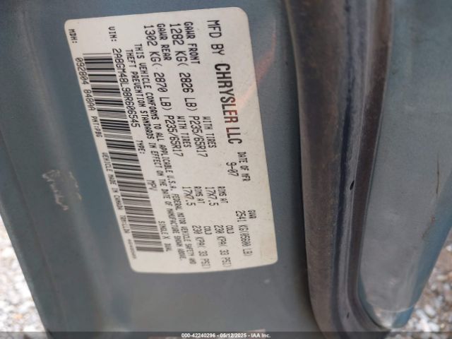2008 CHRYSLER PACIFICA 2A8GM48L98R606545 Photo 8