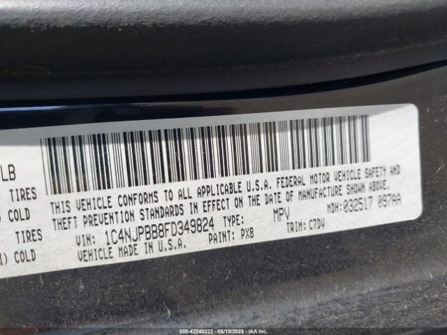 1C4NJPBB8FD349824 Jeep Patriot Sport