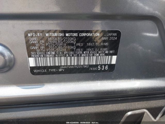 2024 MITSUBISHI ECLIPSE CROSS JA4ATVAA7RZ057962 Photo 8