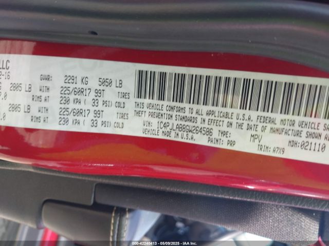 2016 JEEP CHEROKEE 1C4PJLAB8GW264586 Photo 8
