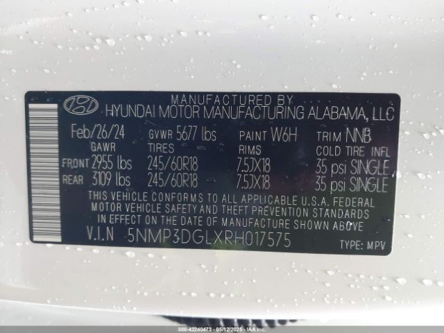 2024 HYUNDAI SANTA FE 5NMP3DGLXRH017575 Photo 8