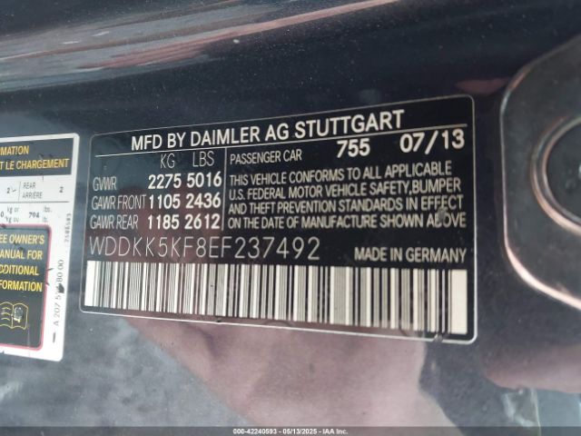 WDDKK5KF8EF237492 Mercedes-Benz E 350