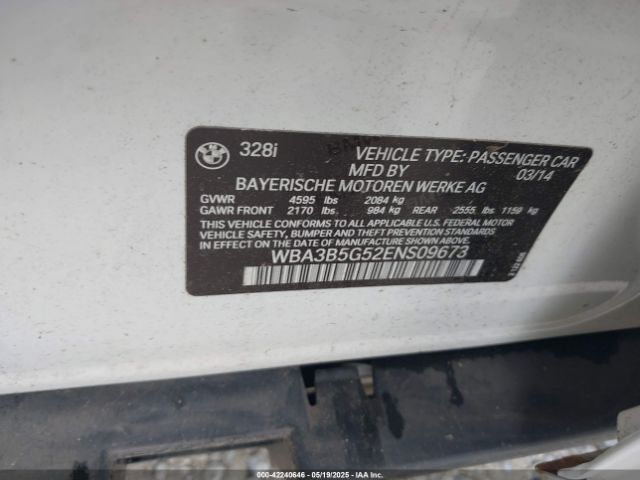 2014 BMW 328I WBA3B5G52ENS09673 Photo 8