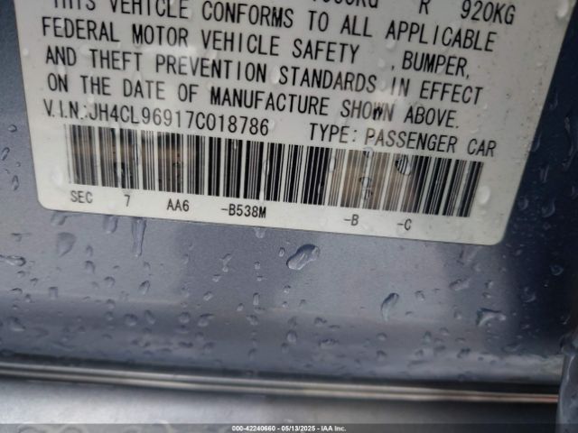 2007 ACURA TSX JH4CL96917C018786 Photo 8