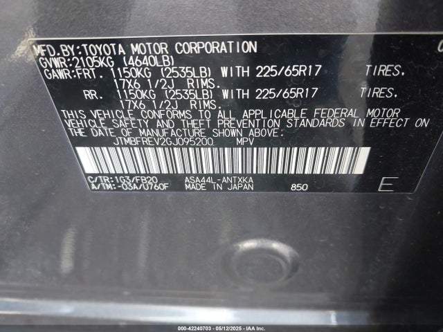Toyota RAV4 LE 2016 JTMBFREV2GJ095200 Image 9