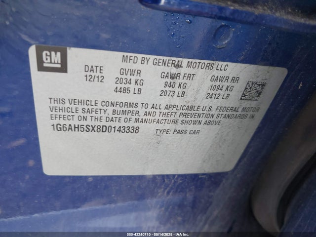 2013 CADILLAC ATS 1G6AH5SX8D0143338 Photo 8