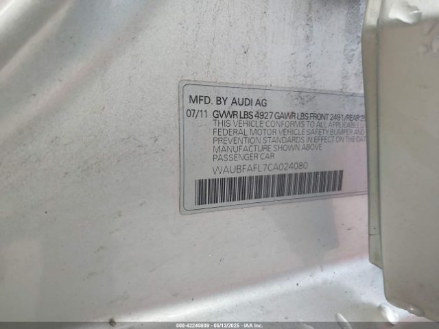 2012 AUDI A4 WAUBFAFL7CA024080 Photo 8