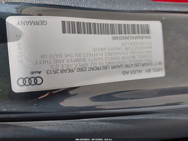 WAUENAF42JN002485 Audi A4